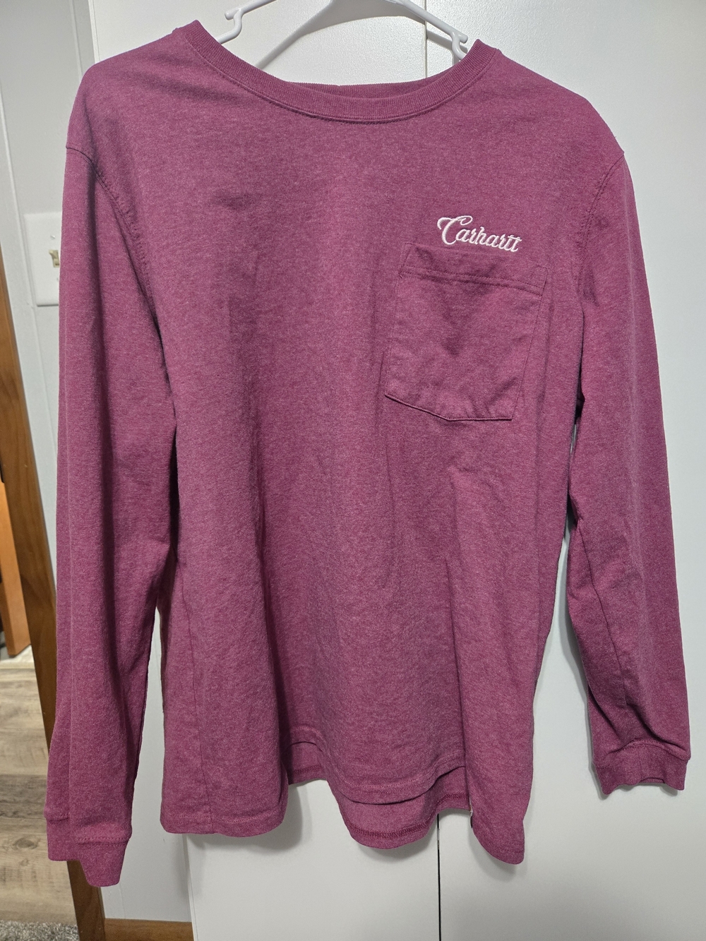 Carhartt Long Sleeve Pocket Tee in Plum